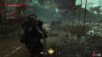 From the beginning of the level, head through the swamp until you see an overgrown bunker ahead.