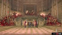 The stairs at the end will be blocked, so you’ll need to enter the Royal Garden first.