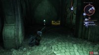 Go up the stairs to the left to grab the power crystal.