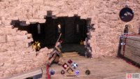 You need to reach the hole where the chest is.