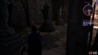 Then take the ladder down and rotate the larger statues to face the same directions as the smaller ones above.