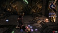 Who is protecting a chest in the back room.