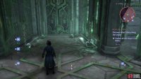 Find a gate with four receptacles near it - gather wisps and lure them to the receptacles to open the door.