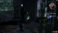 then enter an adjacent room, destroy some boards, and grab the “Impossible Map”, spooking a wisp in the process.