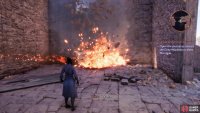 Head through some doors to the west and detonate a Gaatlok Barrel to create a way into the castle,