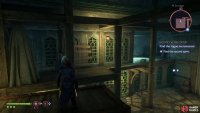 to reach the northeastern corner of the room, where you’ll find a distant ledge you can jump to.