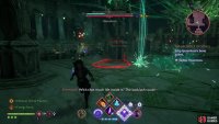 If she feels like she needs to change position, she’ll fly away, launching necrotic strikes along her flight path.