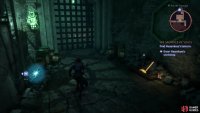 then lure the wisp south through the cellar to a gate to coax the wisp to open it.