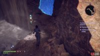 Grab a power crystal behind a waterfall,