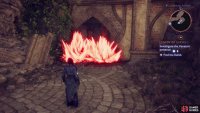 destroy a Venatori barrier and enter a side chamber and melt clusters of drakestone,