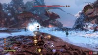 The Revenant Dragon will shoot large balls of ice at you when at range.
