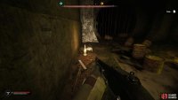 Head to the end to find a backpack next to a lantern.