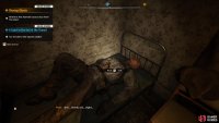 Peat will be in the next room on the bed.