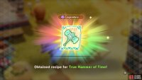 It should hand over the recipe for a more powerful version of that item.