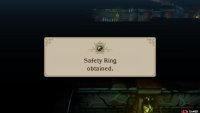 The Safety Ring protects against instant-death attacks, not actual death. So it doesn’t quite make your character invincible, but it’s still awesome!