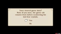 Don’t neglect to save your game after your long and arduous battle!