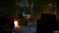 You’ll need to fight through squads of Blue Suns mercenaries to reach and advance through the dig site.