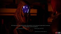 After the interrupt you’ll be able to send Veetor back with Tali, or detain him for Cerberus.