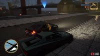 then keep shooting his vehicle until it explodes. 