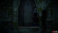 Accompany Keira deeper into the ruins and have her read some inscriptions on a door.