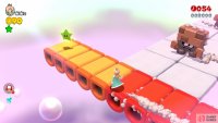 Go to the end of the donut blocks here for the second Green Star