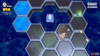 Hit the colored switch to make a path appear and collect the first Green Star