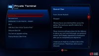 Near the Galaxy Map you’ll find a private terminal, which may occasionally yield useful messages.