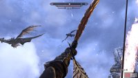 You can shoot Alduin while he’s flying, but you’ll find it difficult.